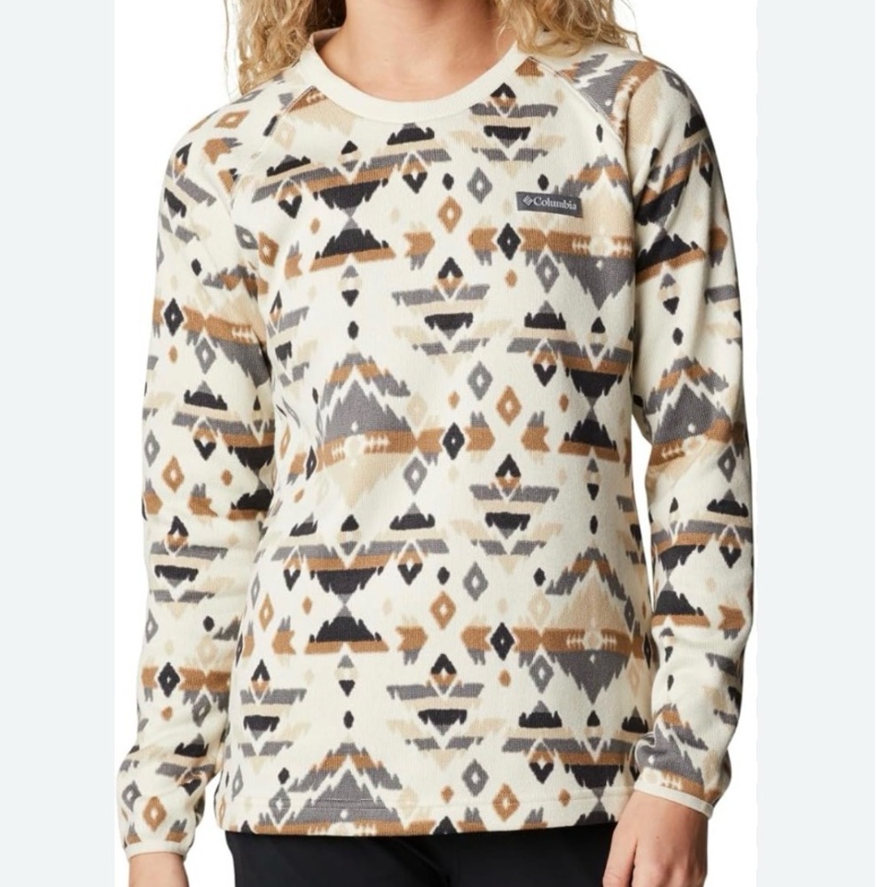 Columbia Sweater Weather Crew Fleece Top Pullover Southwest Aztec Rocky Mountain